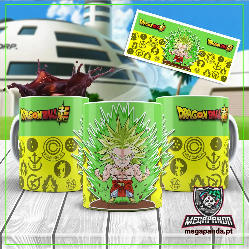 Caneca Dragon Ball Broly Chibi Brindes