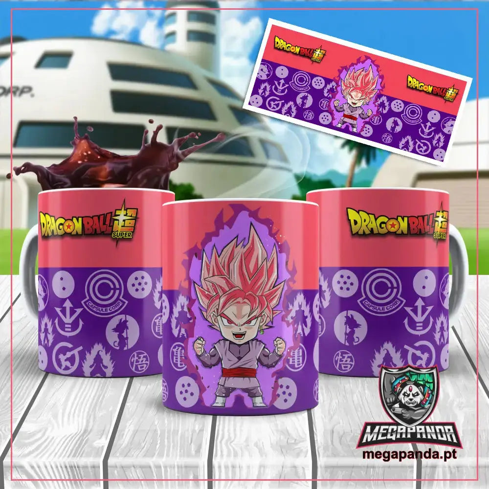 Caneca Dragon Ball Goku Black Rose