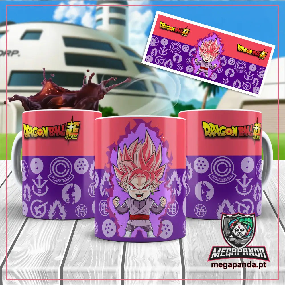 Caneca Dragon Ball Goku Black Rose Brindes