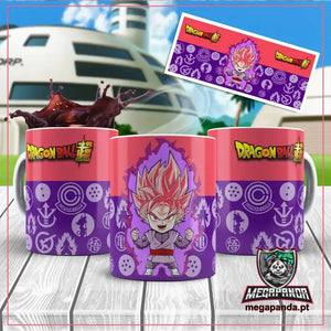 Taza Dragon Ball Goku Rosa Negra