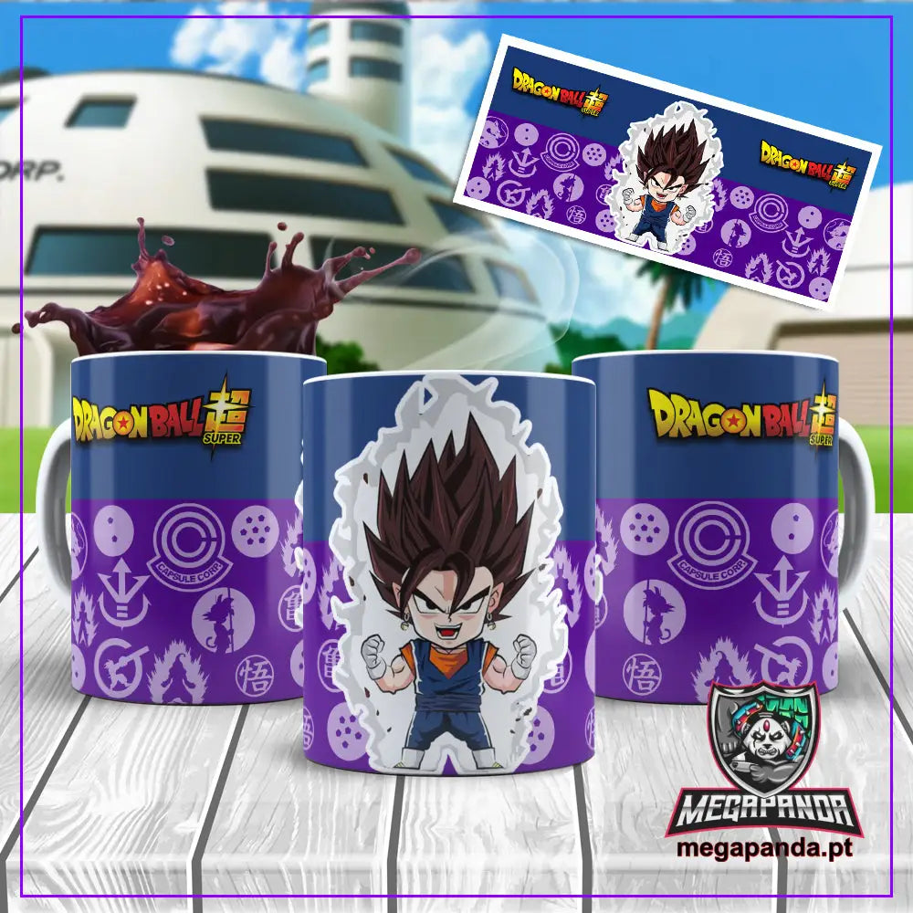 Caneca Dragon Ball Vegeta Chibi Brindes