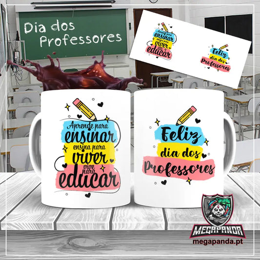 Caneca Ensinar Viver Educar Brindes