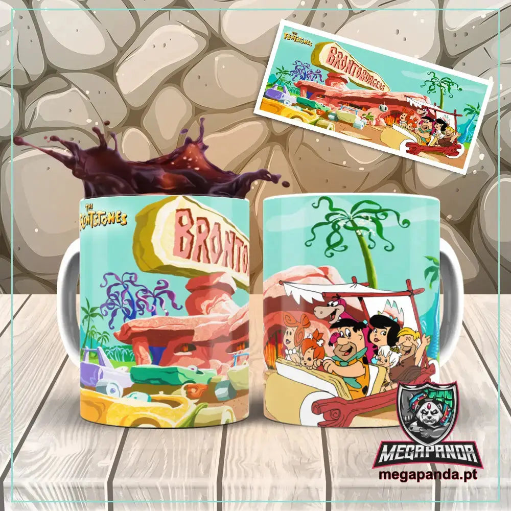 Caneca Flintstones Brontoburgers