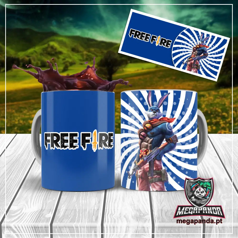 Caneca Free Fire Bunny Warrior