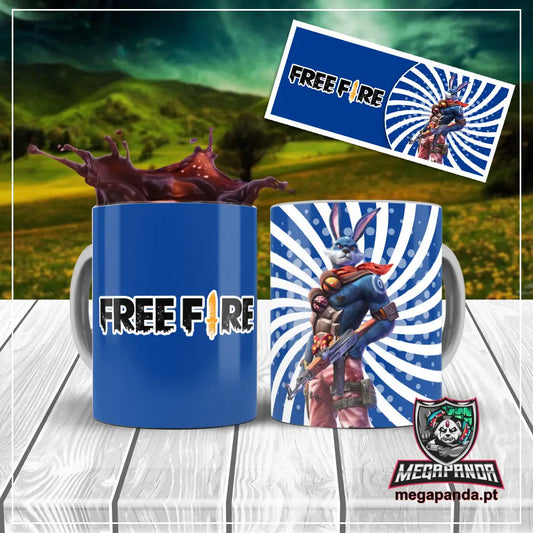 Caneca Free Fire Bunny Warrior Brindes