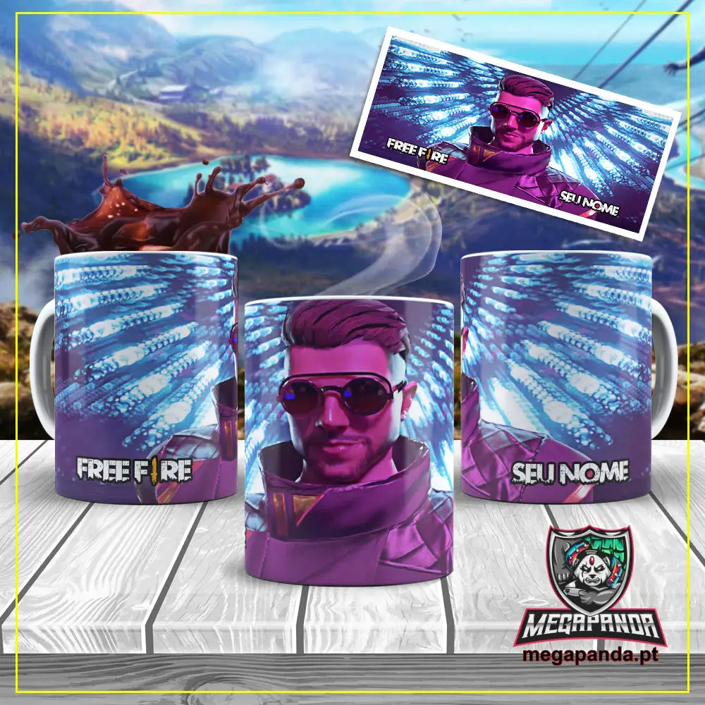 Caneca Free Fire Dj Alok Brindes