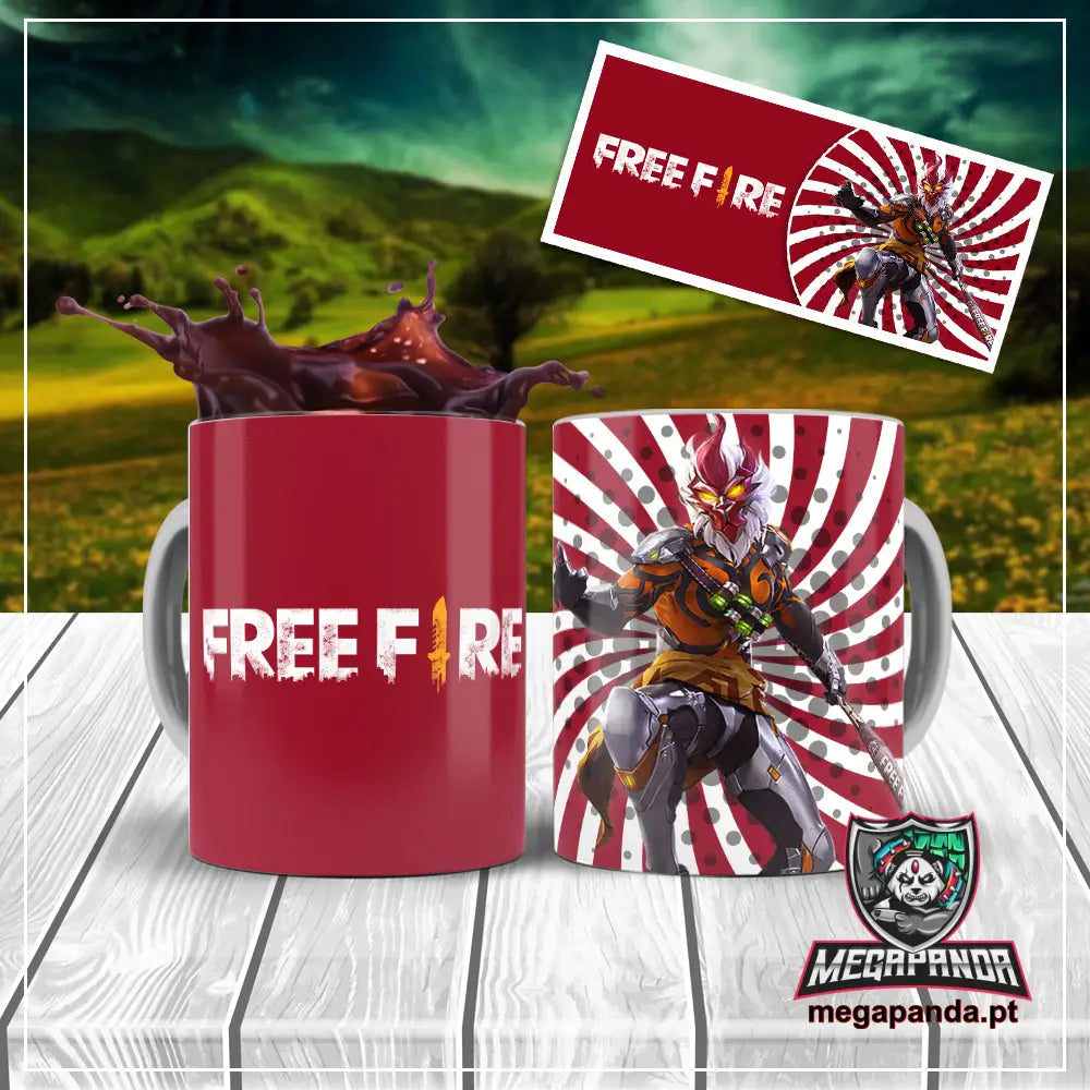 Caneca Free Fire Wukong Brindes