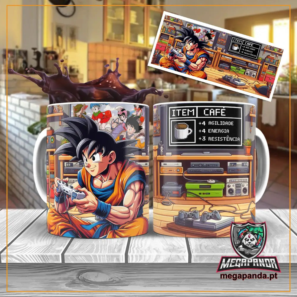 Caneca Gamer Personagens Goku Brindes