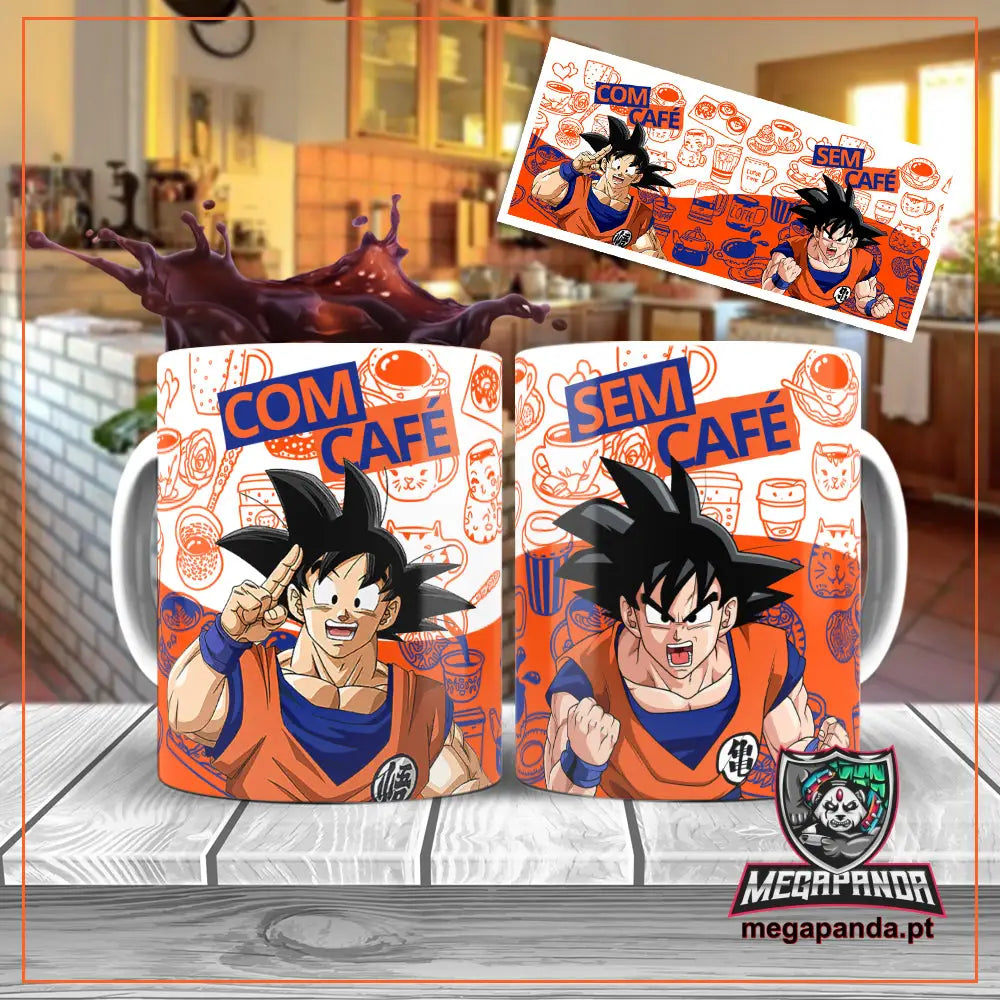 Caneca Goku Com e Sem Café