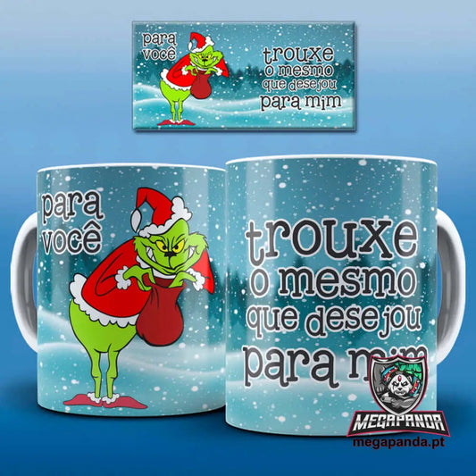 Caneca Grinch 2 Brindes