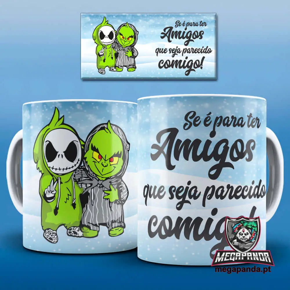 Caneca  Grinch Amigos Parecidos