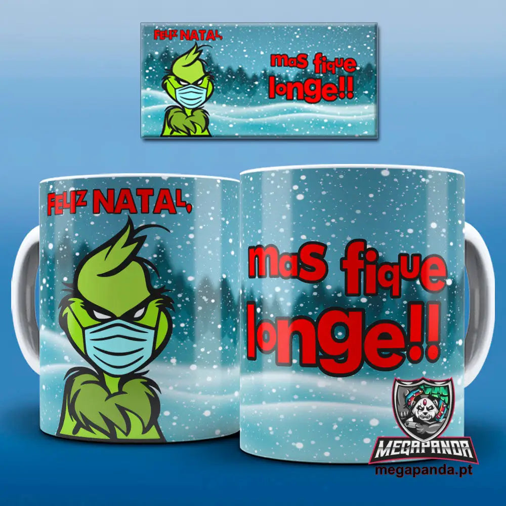 Caneca Grinch Fique Longe 2 Brindes