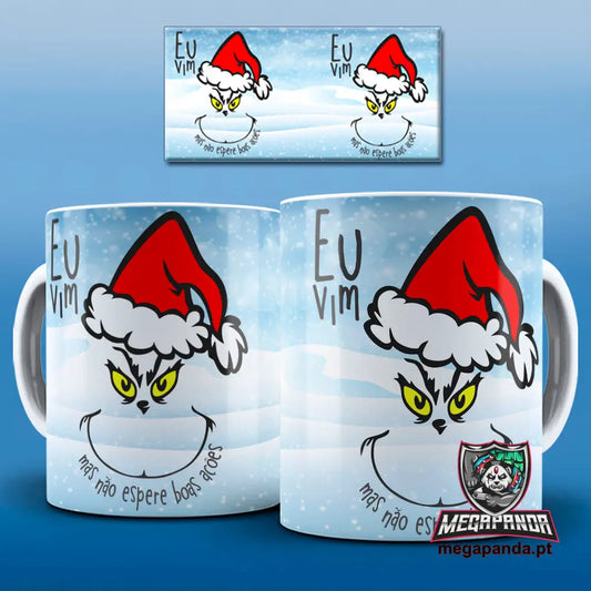 Caneca Grinch Não Espere Boas Ações Brindes