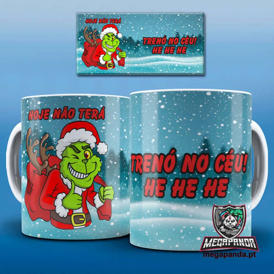 Caneca Grinch Trenó 2 Brindes