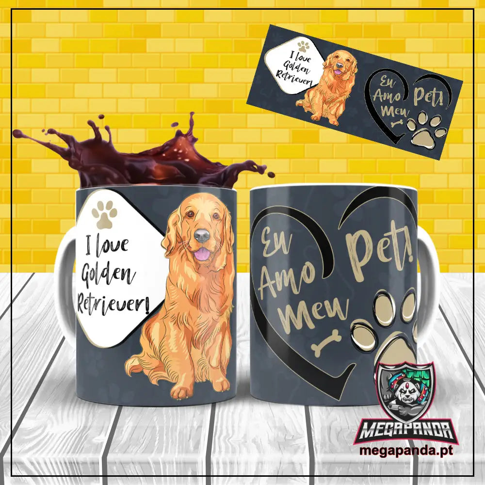 Caneca I Love My Pet Golder Retriever Brindes