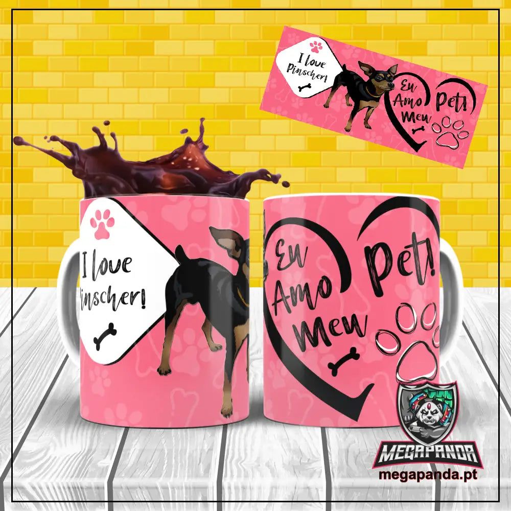 Caneca I Love My Pet Pinscher Brindes