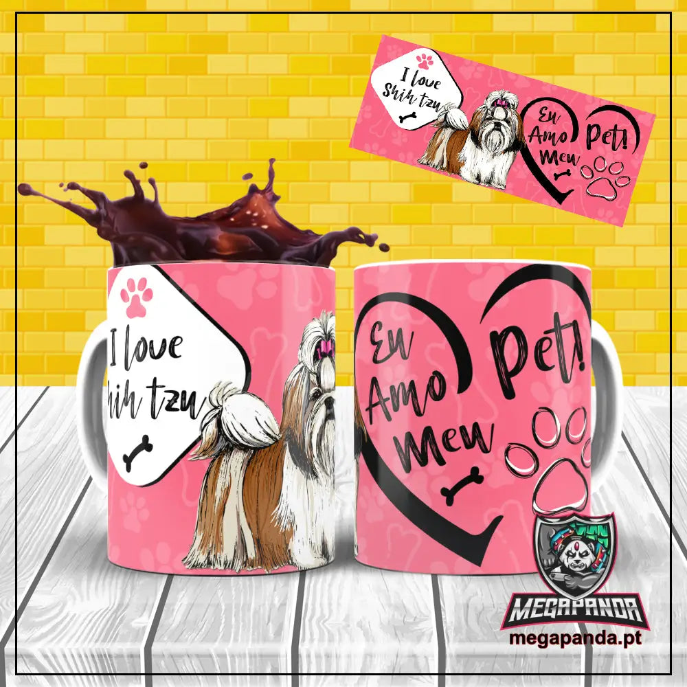 Caneca I Love My Pet Shin Tzu Brindes