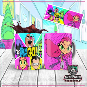 Caneca Jovens Titans Estrelar