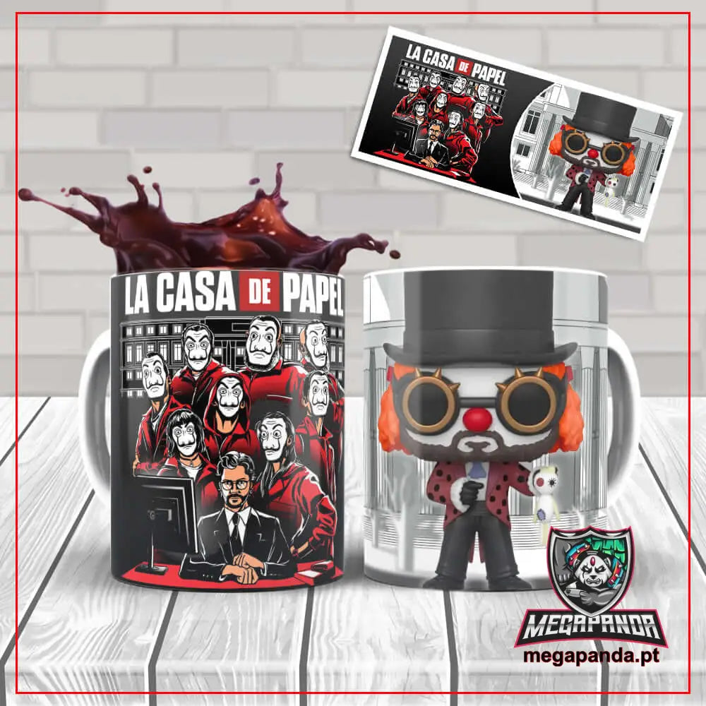 Caneca La Casa De Papel Professor Disfarçado Brindes