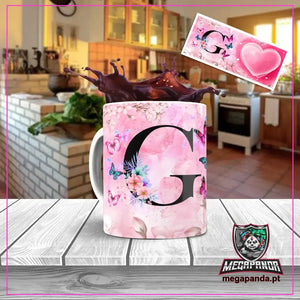 Caneca letra dos nomes Borboleta