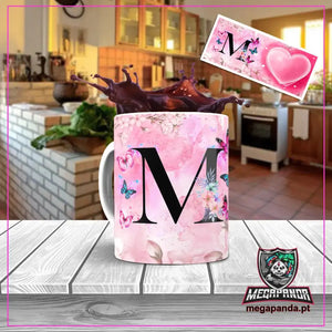 Caneca letra dos nomes Borboleta