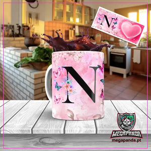 Caneca letra dos nomes Borboleta