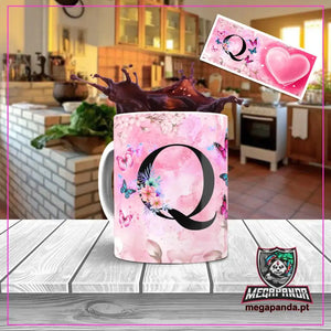 Caneca letra dos nomes Borboleta