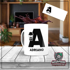 Caneca letra dos nomes homem