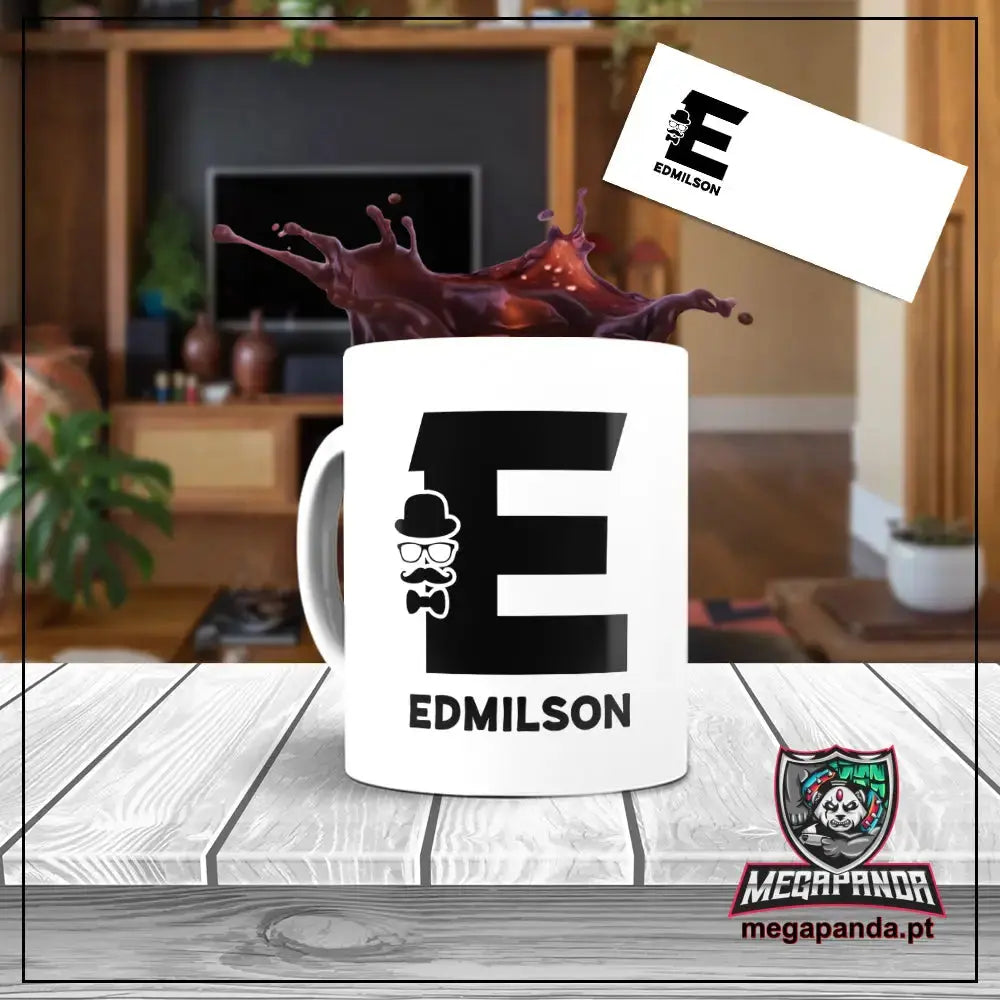 Caneca letra dos nomes homem