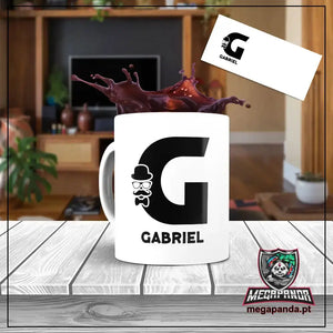 Caneca letra dos nomes homem