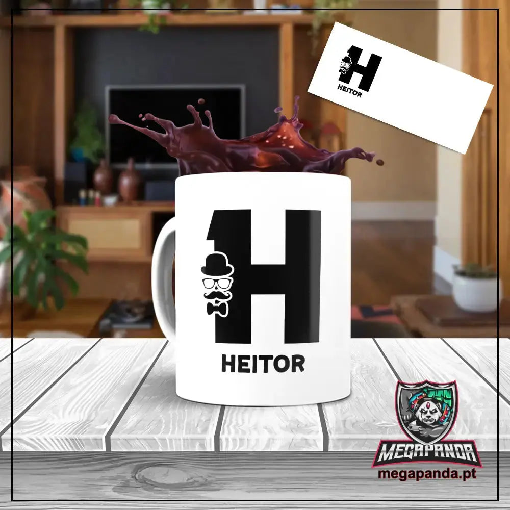 Caneca letra dos nomes homem