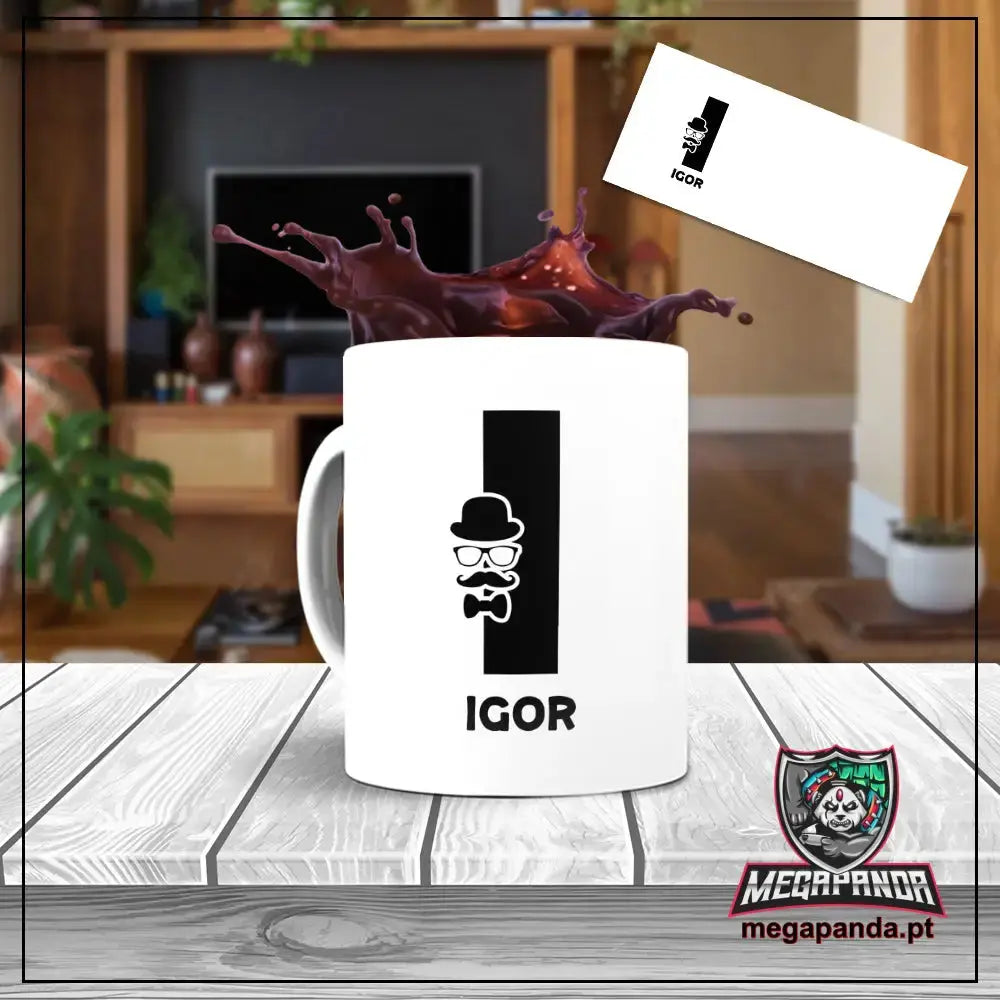 Caneca letra dos nomes homem