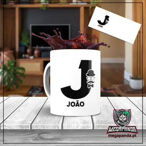 Caneca letra dos nomes homem