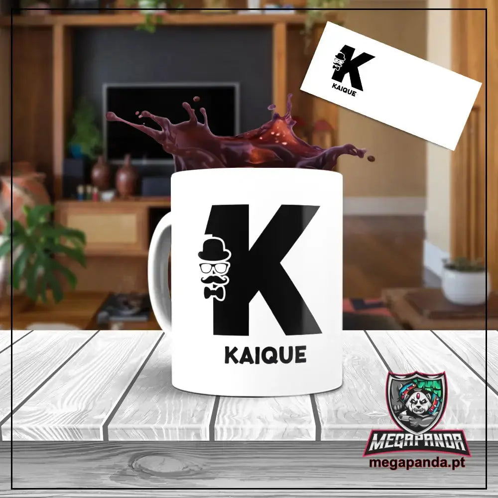 Caneca letra dos nomes homem