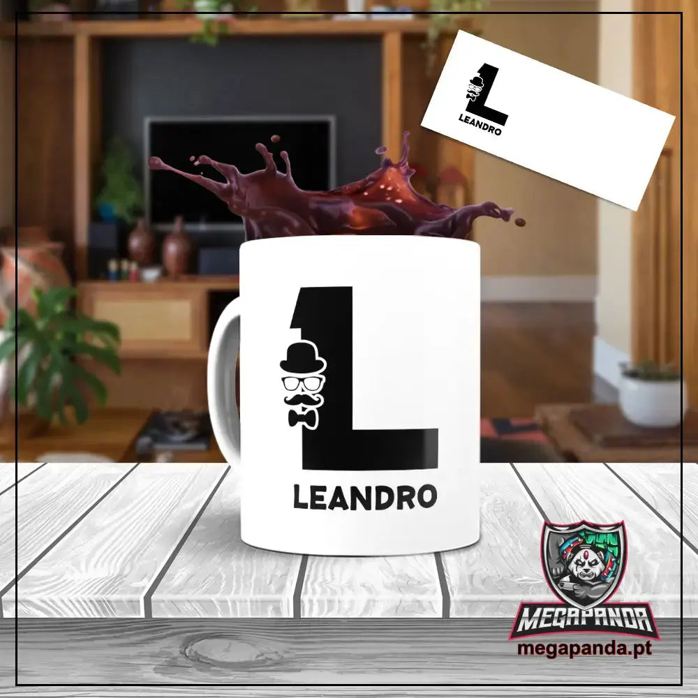 Caneca letra dos nomes homem