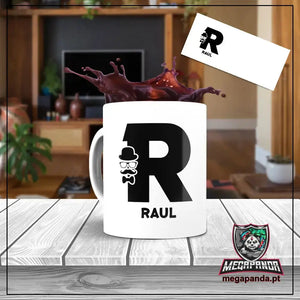 Caneca letra dos nomes homem