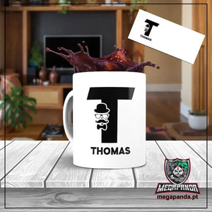 Caneca letra dos nomes homem