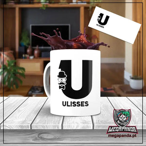 Caneca letra dos nomes homem