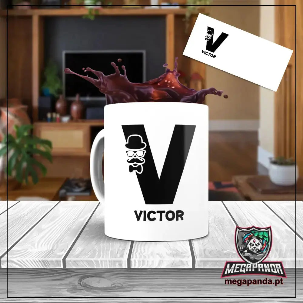 Caneca letra dos nomes homem