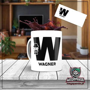 Caneca letra dos nomes homem