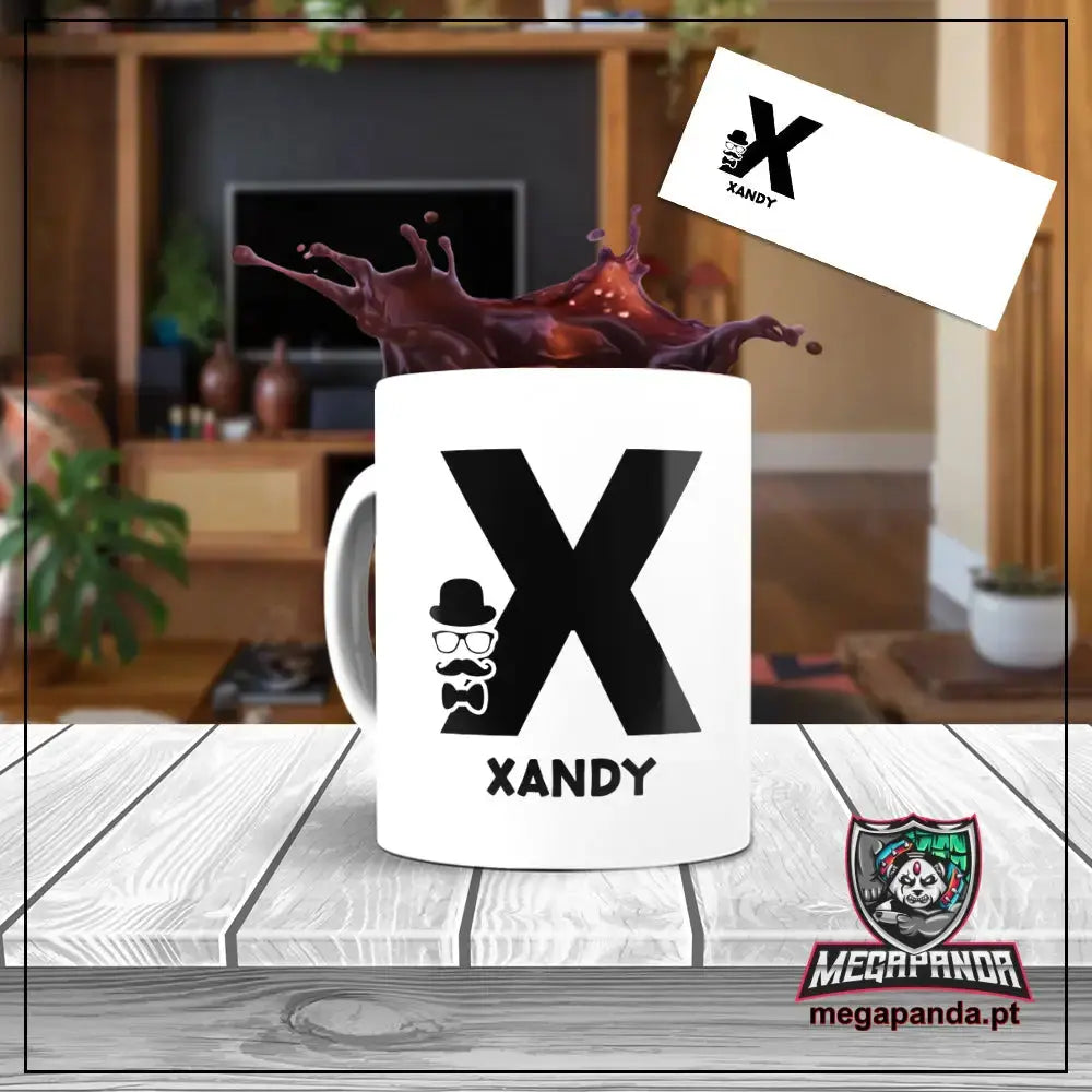 Caneca letra dos nomes homem