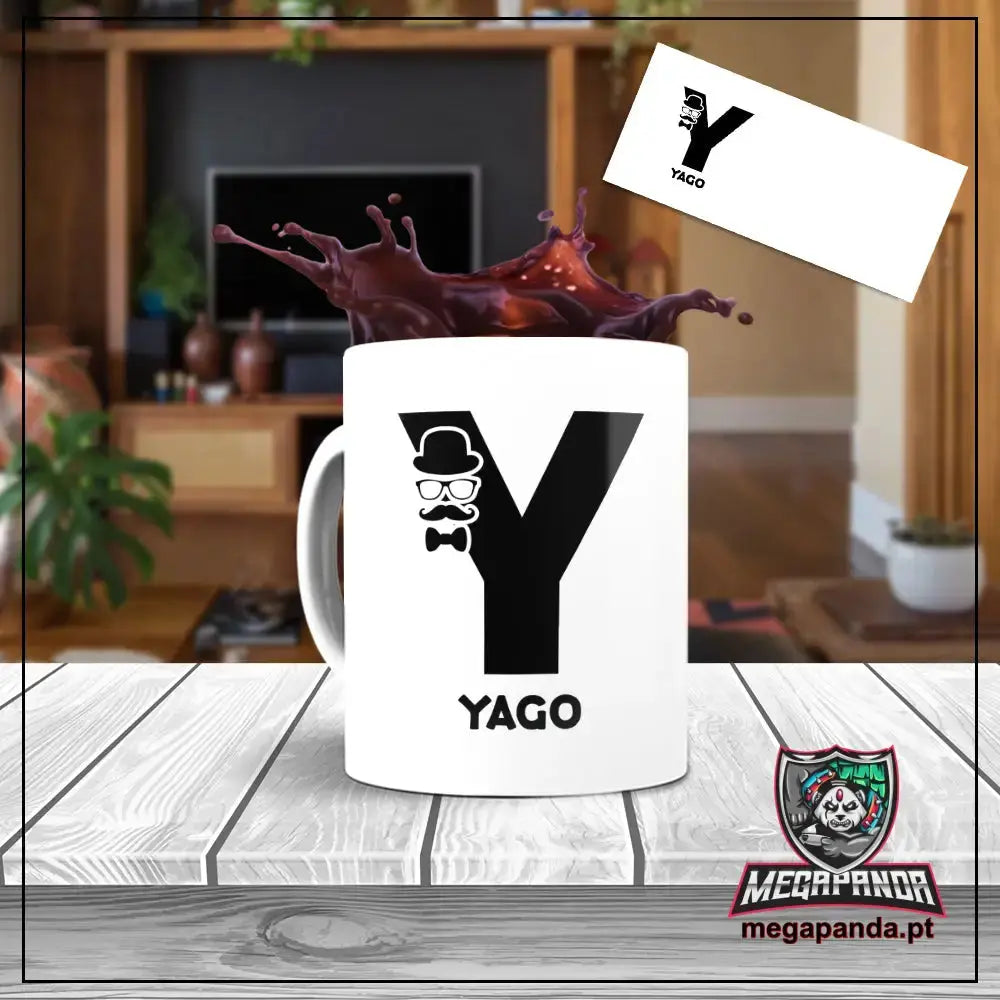 Caneca letra dos nomes homem