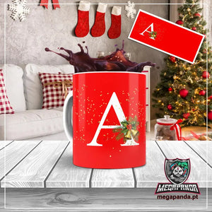 Taza con letras de búho