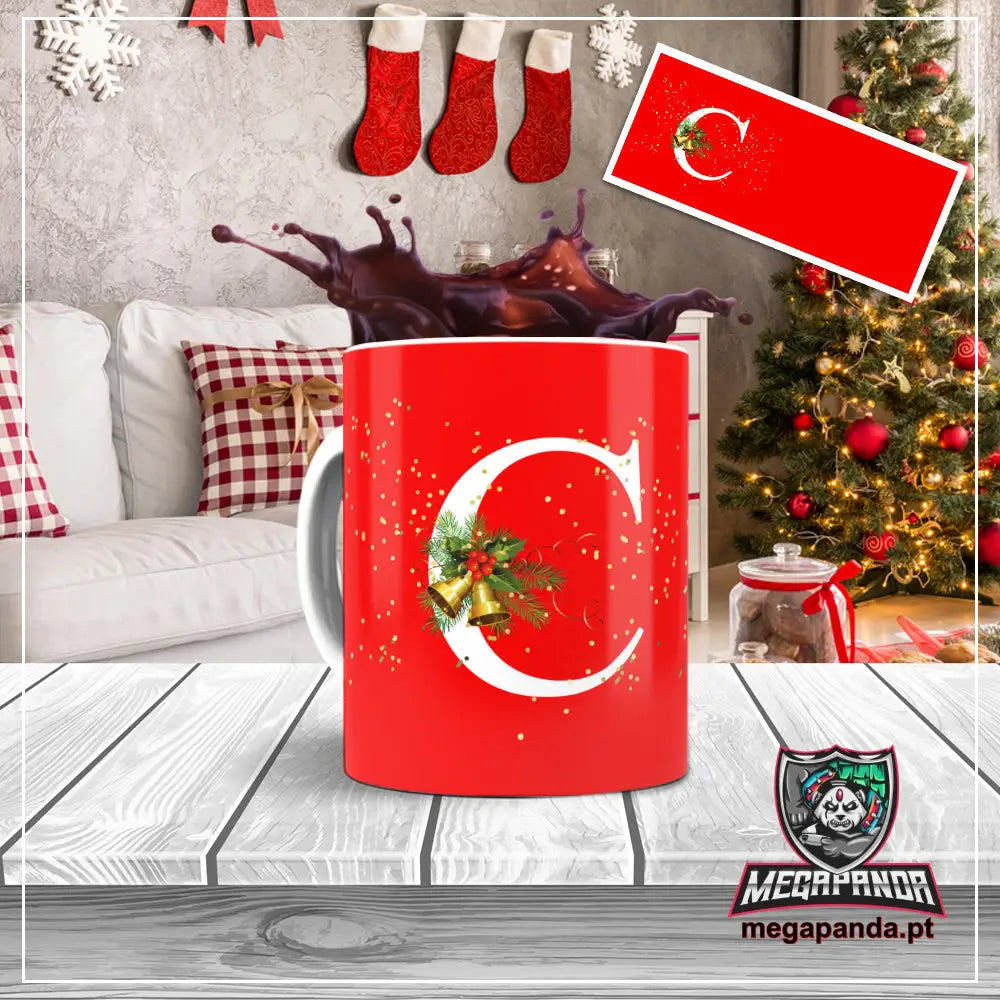 Caneca Letra Dos Nomes Natal C Brindes