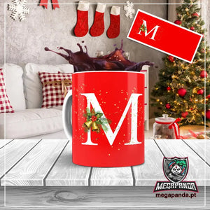 Taza con letras de búho