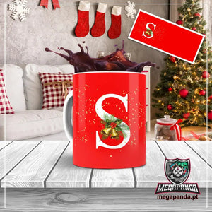 Taza con letras de búho