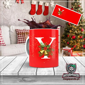 Taza con letras de búho