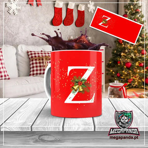 Taza con letras de búho