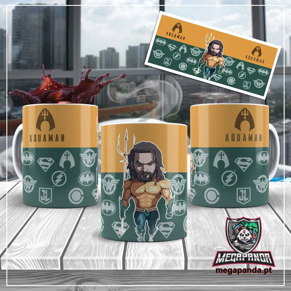 Caneca Liga da Justiça Aquaman Chibi