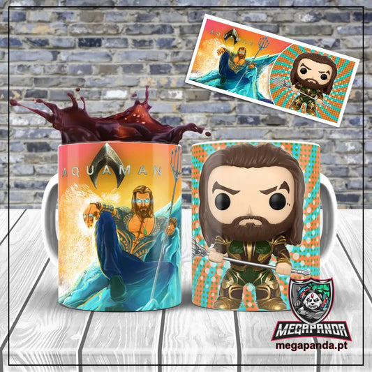 Caneca Liga Da Justiça Aquaman Funko Brindes